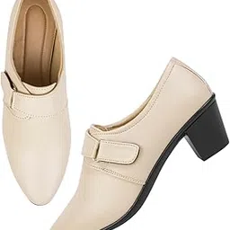 tryme Latest Collection Bellies Comfortable Stylish Solid Block Heel Slip-On Formal Shoes for Womens & Girls-picture-35