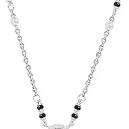 minutiae Stylish Fashion Pendant Necklace Black Beads Mangalsutra for Women & Girls with Extendable Chain-picture-37