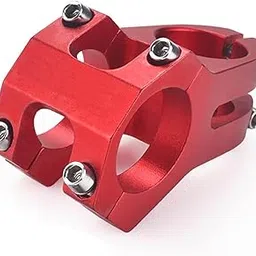NSV Red Aluminum Alloy Handlebar Stem 31.8mm Clamp Diameter Lightweight Durable Handlebar Stem for MTB Modification, Stylish Design for Mountain Bike Stability and Performance-picture-13