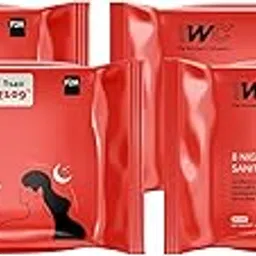 The Woman's Company Night Sanitary Pads for Women Value Pack of 32 | Organic Cotton Napkins Antibacterial, Biodegradable & Rash-Proof Pad for Regular Flow image 1