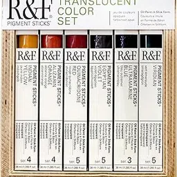 R&F Handmade Paints Pigment Sticks, Translucent Colors, Set Of 6-Oil Based Pigment Sticks-picture-14
