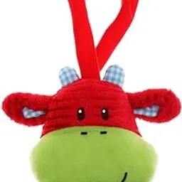 ATORSE Animals Doll Bed Pram Hang Stroller Music Box Music Bell Hangs Red Bull-picture-42