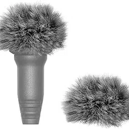 Geekria for Creators Furry Windscreen for 0.3'' (8mm) Diameter Microphones, Mic DeadCat Wind Cover Muff, Fluff Cover Windshield Compatible with Sennheiser ME2 (Grey / 2 Pack)-picture-26