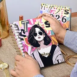 Planner Kit, Planner Set Includes A5 Journal (22x17cm) 262 Pages, 120 GSM, Weekly Planner, Desk Calendar 2026, Stickers Book and Bookmark (The Power Edition)-image-88