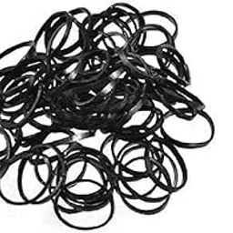 on blow Disco Hair Rubber Bands | Black | Pack of 100 for Women/Girls-picture-36