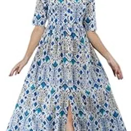 shyam kurti collection Womens Rayon Fabric Printed Long Anarkali Maternity Feeding Dress with Side Zippers-picture-29