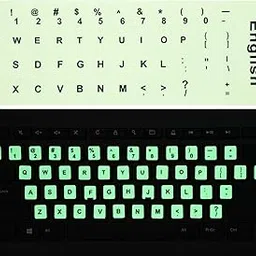 2PCS Pack Universal English Keyboard Stickers Glow in The Dark, Keyboard Letters Stickers for Computer Laptop Notebook Desktop (English-Glow)-picture-31