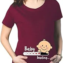 yaya cafe Mothers Day Cute Funny Baby Loading Women's Pregnancy Maternity T-Shirt Top Tee Round Neck Half Sleeves-picture-46