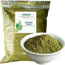 Vrindha Indigo Herbal Mehandi Powder - Organic Hair Dye & Care - Blend of Valuable Herbs (100% Natural) 50gm pack-image-95