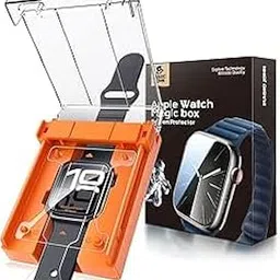 MAGIC JOHN 2 Pack for Apple Watch Screen Protector 42mm Series 10 (2024) [Automatic Align Tech] Anti-Scratch, Self-Healing Soft TPU, Bubble Free, HD Transparent, Touch Sensitive-picture-17