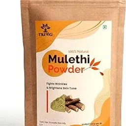 Trivang 100% Natural Pure Mulethi Powder | Yashimadhu | Liquorice | Glycyrrhiza glabra | For hair and Skin care (100g)-image-62