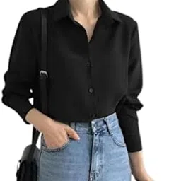 Women's Shirt for Casual Wear | Spread Collar | Long Sleeve | Button Closure | Shirt Designed with Comfortable Fit for Woman & Girls-picture-28