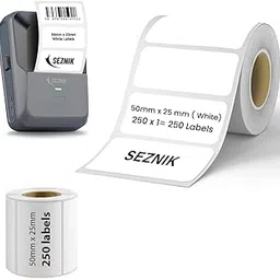 Seznik Thermal Lables, 50mmx25mm Label Roll Paper, 2 inch Self-Adhesive Label for Thermal Printer [Printer NOT Included] (White - 50mmx25mm - Thermal Label Roll-Pack of 1)-picture-17