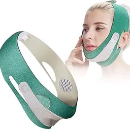 VICHAXAN Face Slimming V-Shape Mask for Double Chin Shaper for Men & Women Facial Lift Slim Cheeks Lifting Reusable Belt Facial Anti Wrinkle Chin Strap Elastic Face Slimming Bandage image 1