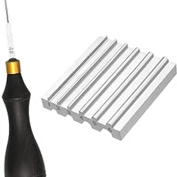 FABLOFT® Leather Edge Skiving Beveler Tool Set Grinding Multifunction for DIY Project Silver Groove-image-2