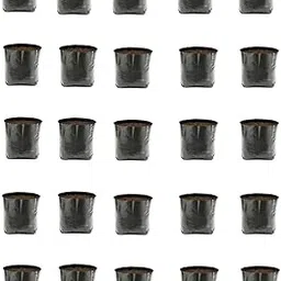 VINAYAKAMART Nursery Bags Plastic Poly Grow Bag Plant Bag Black 10X12 inch, 25 Pieces-picture-33