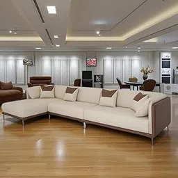 WOODZONE HANDICRAFTS 3 Seater Velvet Sofa Set – Luxury Living Room Furniture for Home & Office image 1