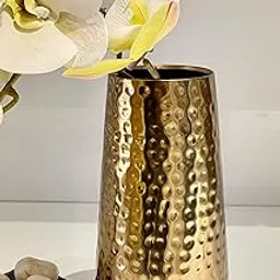 Urban Born Metal Flower vase for Home Decor and Living Room Vintage Decor Antique Decor for Home décor (Gold)-picture-34