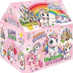 Ratna's Unicorn Kingdom Theme Kids Play Tent House, Big Size Indoor Outdoor Play Tent for Kids 2+ Years-picture-32