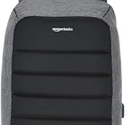 amazon basics 25L Anti Theft Design Laptop Backpack with 1 Compartment, Black and Grey-picture-48