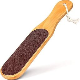 Temperia Double Sided Foot File Scrubber | Dead Skin & Callus Remover | Feet Scraper | Pedicure Tool with Wooden Handle-picture-2