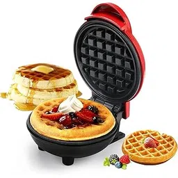 Mini Waffle Maker Machine 3 in 1 Iron Home Appliances Kitchen Easy to Clean, 4 Inch, Perfect for Breakfast, Dessert, Sandwich, Pan Cakes, Other Snacks|Assorted - 350 Watts-picture-20