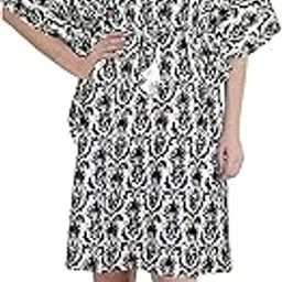 meve 100% Cotton Kaftan for Women (one Size fits All) Navy Blue Print-picture-39