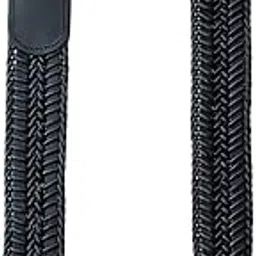 Men Formal Belt | Braided Design With Glossy Finish | Premium Leather & Durable Metal Buckle For Office & Special Occasions | Black-image-76