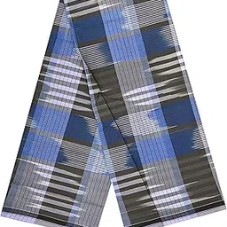 ismail Men's Pure Cotton Unstitched Lungis Comfort, Attractive and Traditional For Men (PLANE BLUE)-picture-15
