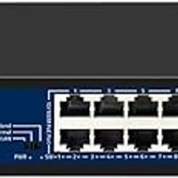CP Plus 10 Ports Fast Ethernet with 8 PoE Ports (10/100 Mbps) & 2 Uplink Ports (100 Mbps) POE Switch | Max. 30W Output of Single PoE Port | LED Light Indicators | Plug & Play - CP-DNW-HPU8H2-96-V2-picture-35