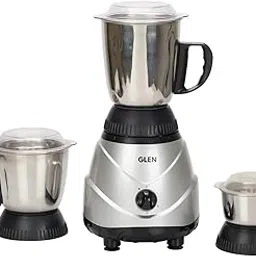 Glen Mixer Grinder 750W 100% Copper motor, 3 Stainless Steel Liquidiser, Grinder, Chutney Jars - Silver (4022 PLAT)-picture-13