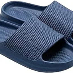 Slippers For Women Men Sandals Casual Flats Footwear Man Girls Sliders Flip Flops Chappals Ladies Clogs Sleeper Slides Stylish Ortho Bathroom (Color: Navy Blue, Size: 10-11 UK)-image-8