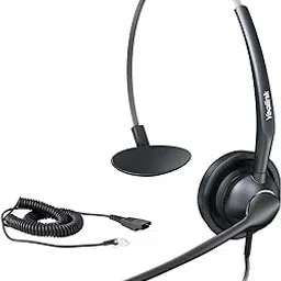 YEALINK YHS34 Mono Wideband Noise-Canceling Headset, Monaural Ear, RJ9, QD Cord, Leather Ear Piece, Hearing Protection-picture-38
