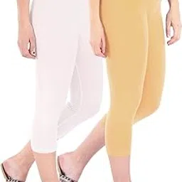 buy that trendz Combo Pack of 2 Skinny Fit 3/4 Capris Leggings for Women Maroon Red-picture-44