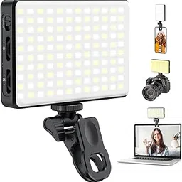 Clefairy RGB Selfie Light for iPhone, APP Control, LED CRI97 3000mAh Rechargeable, Cold Shoe Mount as Camera Light, Portable Front Phone Clip for TikTok, Video Conference Light for Laptop image 1