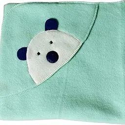 NAMAN All Season Cartoon Embroidered Baby Blankets New Born Baby Wrapper for Baby Boys and Baby Girl-SeeGreen_Cartoon-picture-10