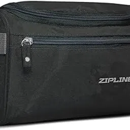 zipline Travel Bag -Toiletry Organizer Hanging Dopp Kit for Men, Cosmetics Pouch for Women (Black)-picture-45