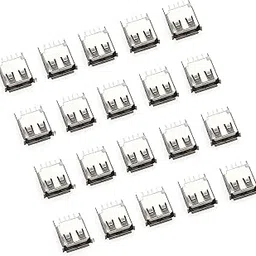 Electronic Spices Pack of 20 USB Connector – A Type Female Straight-image-0