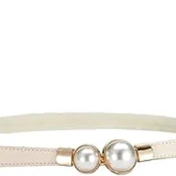 artlabel Women Elastic Slim Stretchable Waist Belt with Pearl Buckle, Retro Adjustable Cinch Belt Waistband for Women Ladies Dresses (Free Size)-picture-34