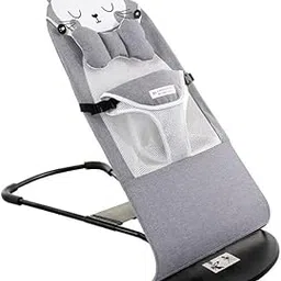 Baby Bouncer Swing Chair Ergonomic Foldable Reclining Natural Rocking Seat with Music Soft Cotton Breathable Portable Infant Chair Sleep Play Rest-picture-24