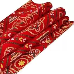 Jaipuri Paper Sheets for Pooja Paper/Gift wrap/Art/Home Decoration Wrapping Paper, Craft & Shagun wrap. RED Color Sheet (Pack of 10 Sheets)-picture-32