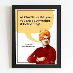 Craftolive Paper Swami Vivekananda Motivational Quote Wall Frame | Inspirational Décor For Home & Office | Perfect For Students, Entrepreneurs And Achieving Big Goals-picture-22