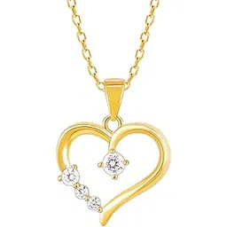 giva 925 Silver Golden Solitaire Heart Pendant with Link Chain | Gifts for Girlfriend,Pendant to Gift Women & Girls | With Certificate of Authenticity and 925 Stamp | 6 Months Warranty*-picture-26