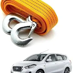 3 Ton Heavy Duty Tow Rope Strap with Steel Hooks (4 Meter, Yellow) – Super Strong Towing Belt for Datsun Go Plus – Durable Recovery Strap for Emergency Vehicle Pulling-picture-26