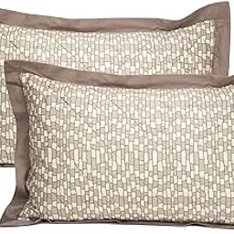 Maspar Ethereal Spaces Benign Splendour 2 Piece Cotton Pillow Sham Set - 20"x30", Beige-picture-27