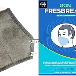 fratelli GON Fresbreath Odour Removal/Odour Neutralizer Cotton Reusable Outdoor Face Mask - Anti Dust/Pollution With 3 layered Protection For Men & Women (Pack of 5)-picture-38