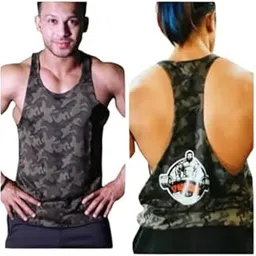 Round Neck Big Armhole Gym Stringer Vest for Men|Gym_tee140-picture-22