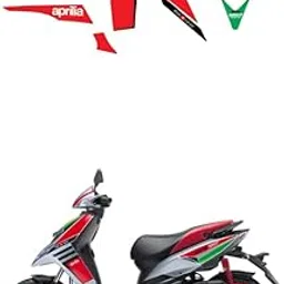 Grayfixx Decal for Aprilia SR 150 | Made in Premium Gloss Vinyl, Waterproof, Precut Sticker, Pack of 1 for Both Side-image-7