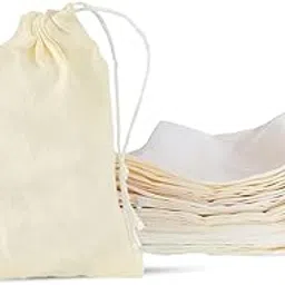 Herbal Wonder Muslin Bags Cotton Drawstring Bags Sachet Bag for Home Supplies Potli Bag (4 x 6 Inch, 25)-image-99