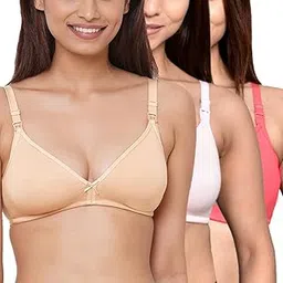 inner sense Organic Cotton Bamboo Nursing Bra for Women I High Coverage Feeding Bra with Lace Detailing on Neckline I Non Padded Maternity Wear with Wirefree Design-picture-25